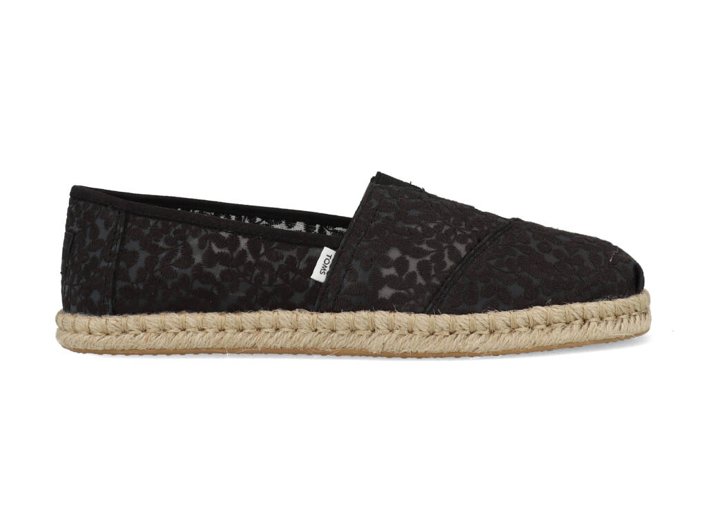 Toms Alpargata Rope Espadrilles - Dames - Zwart - Maat 39