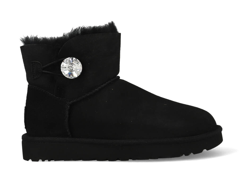 UGG Mini Bailey Button Bling 1016554/BLK Zwart maat Top Merken Winkel