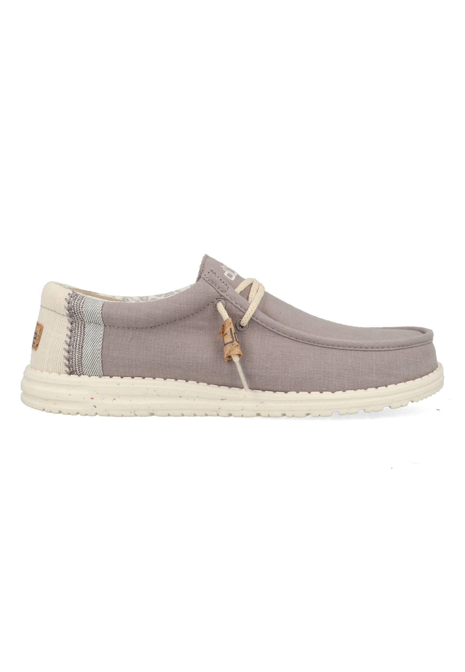 Hey Dude Wally Linen Natural instappers grijs - Maat 42