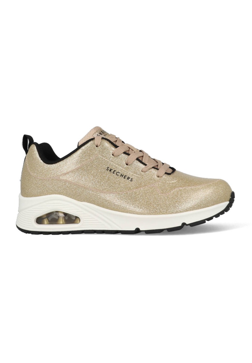 Skechers Uno - Diamond Shatter Sneakers Laag - goudkleur - Maat 42
