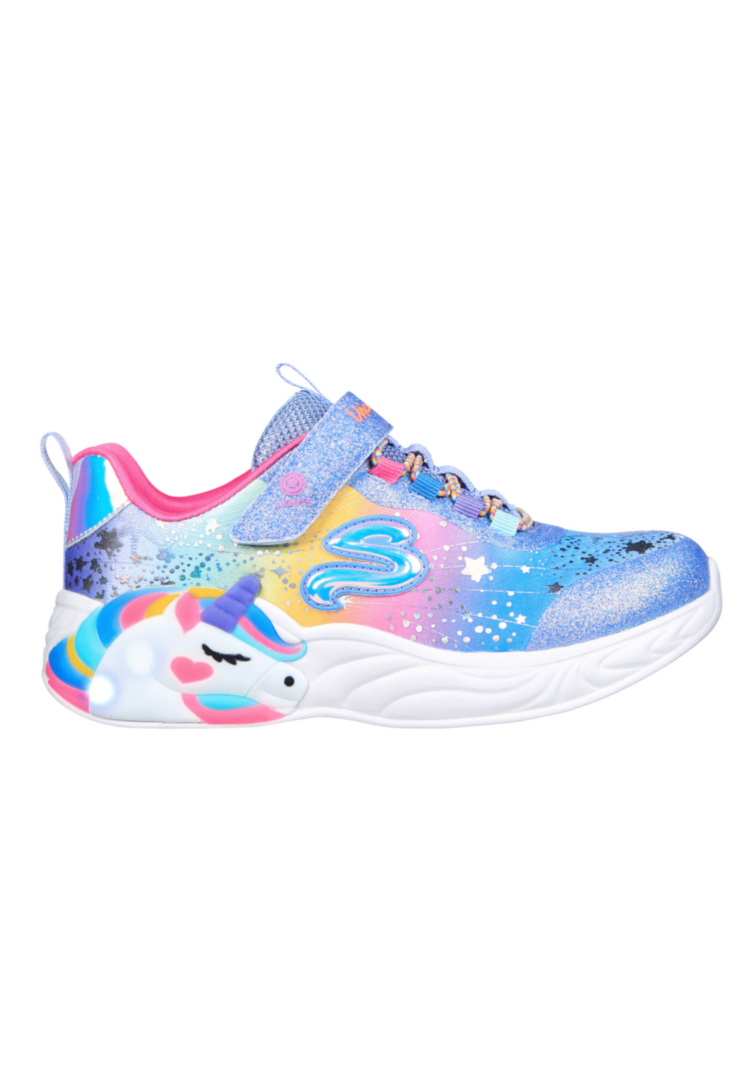 Skechers S Lights-Unicorn Dreams Meisjes Sneakers - Blauw - Maat 28