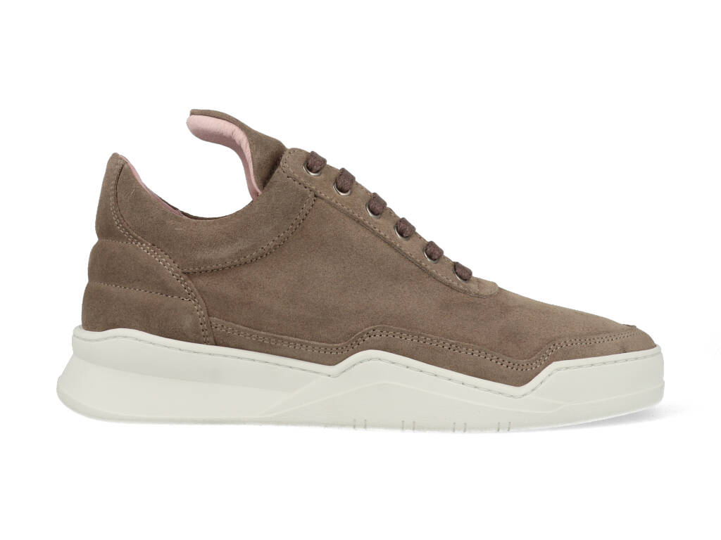 Filling Pieces Low Top Ghost Suede Taupe maat