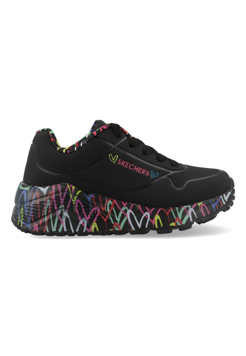Skechers Uno Lite - Lovey Luv 314976L/BKMT Zwart-39 maat 39 Skechers Uno Lite - Lovey Luv 314976L/BKMT Zwart-39 maat 39