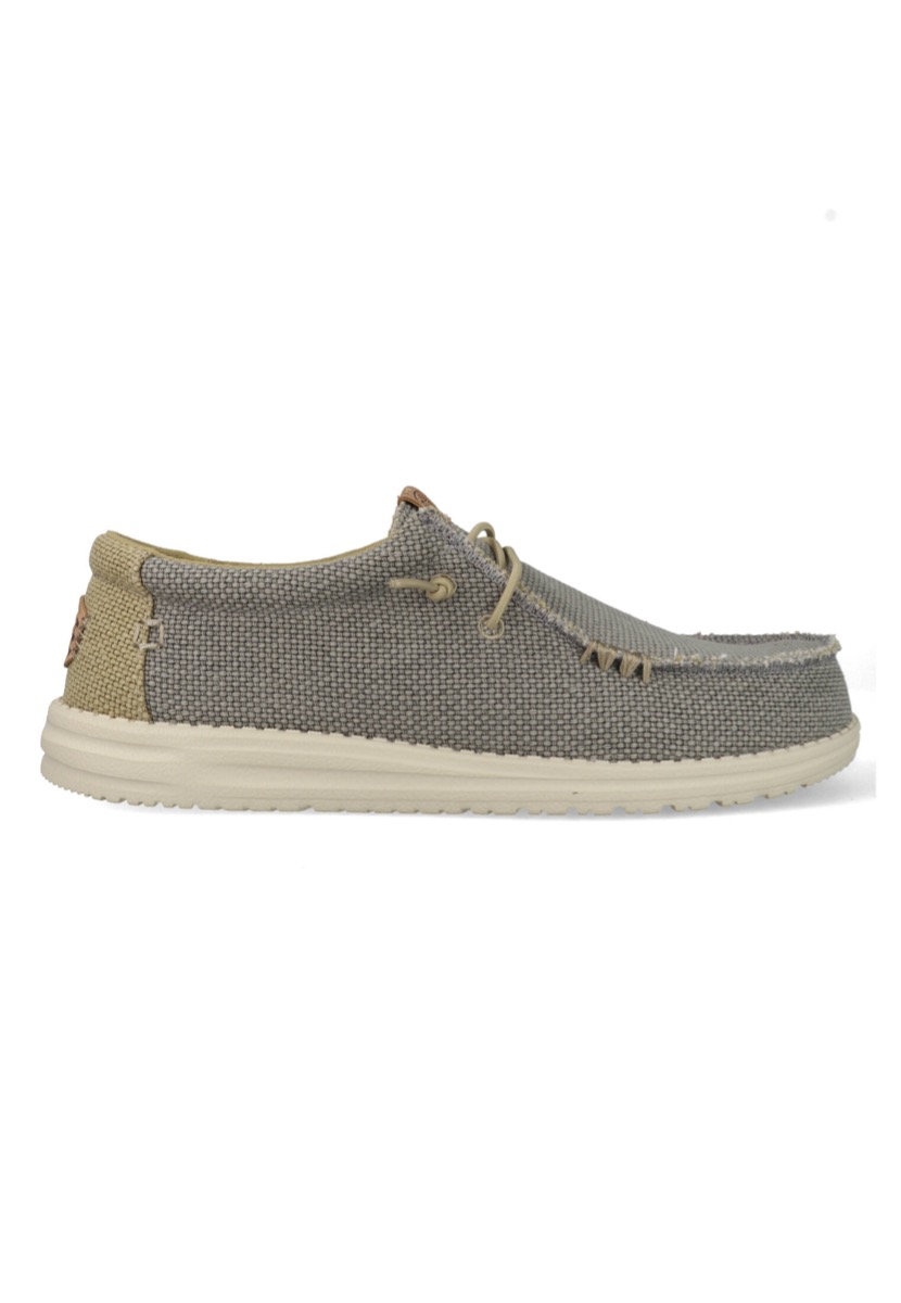 Heydude Instappers Wally Braided Flannel HD40003-1YF Grijs maat afbeelding 1