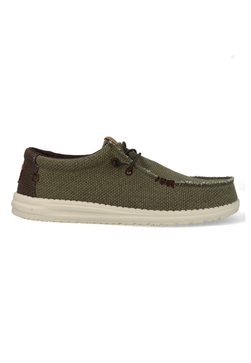 Heydude Instappers Walli Braided Burnt HD40003-3CI Groen maat