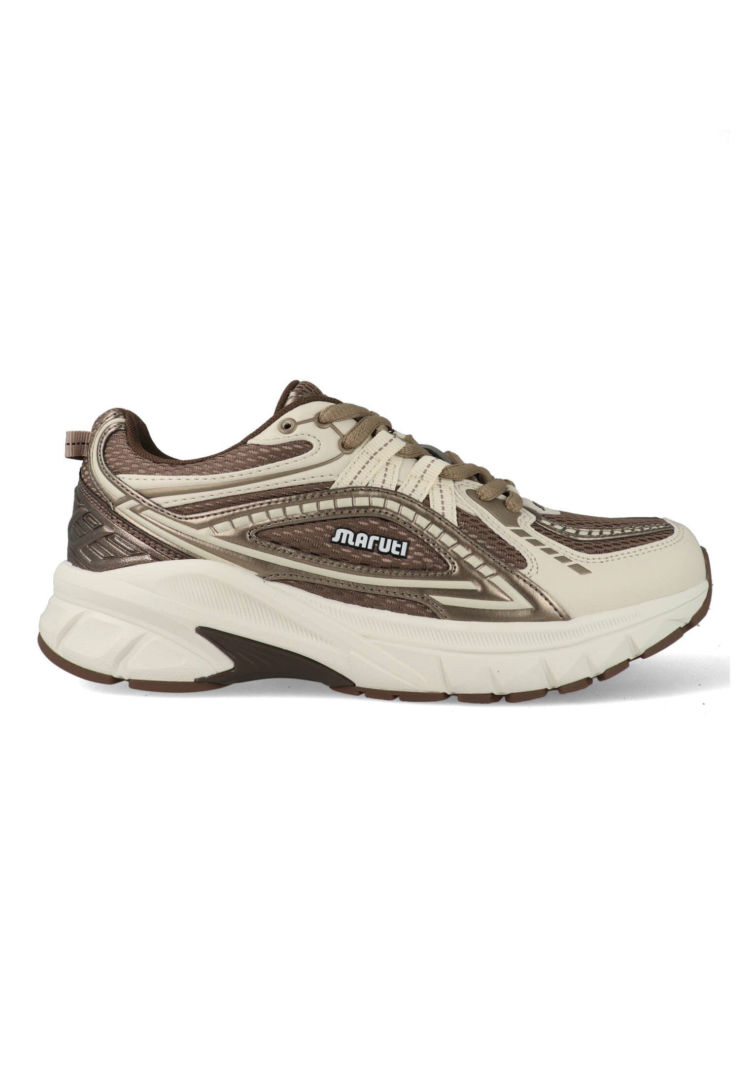 Maruti damessneaker bruin, beige en wit