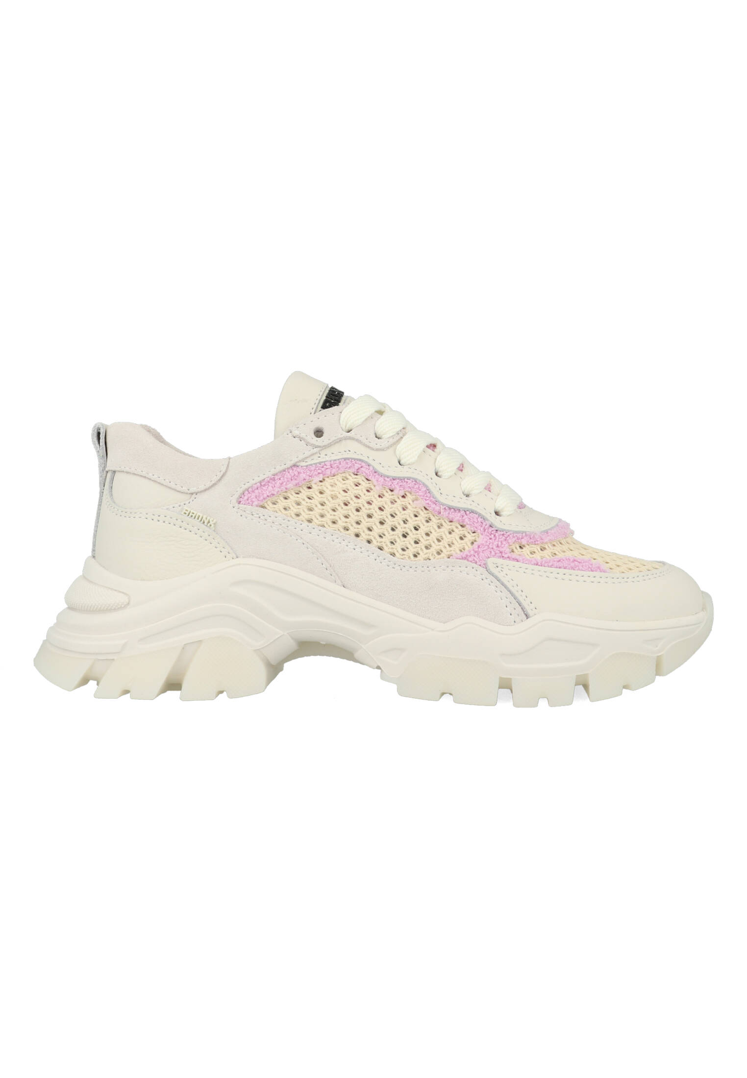 BRONX damessneaker chunky zool taykeover 66457  - beige lilla -maat 38