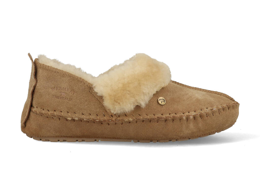 Warmbat Pantoffels Barrine BAR341026 Camel Bruin maat