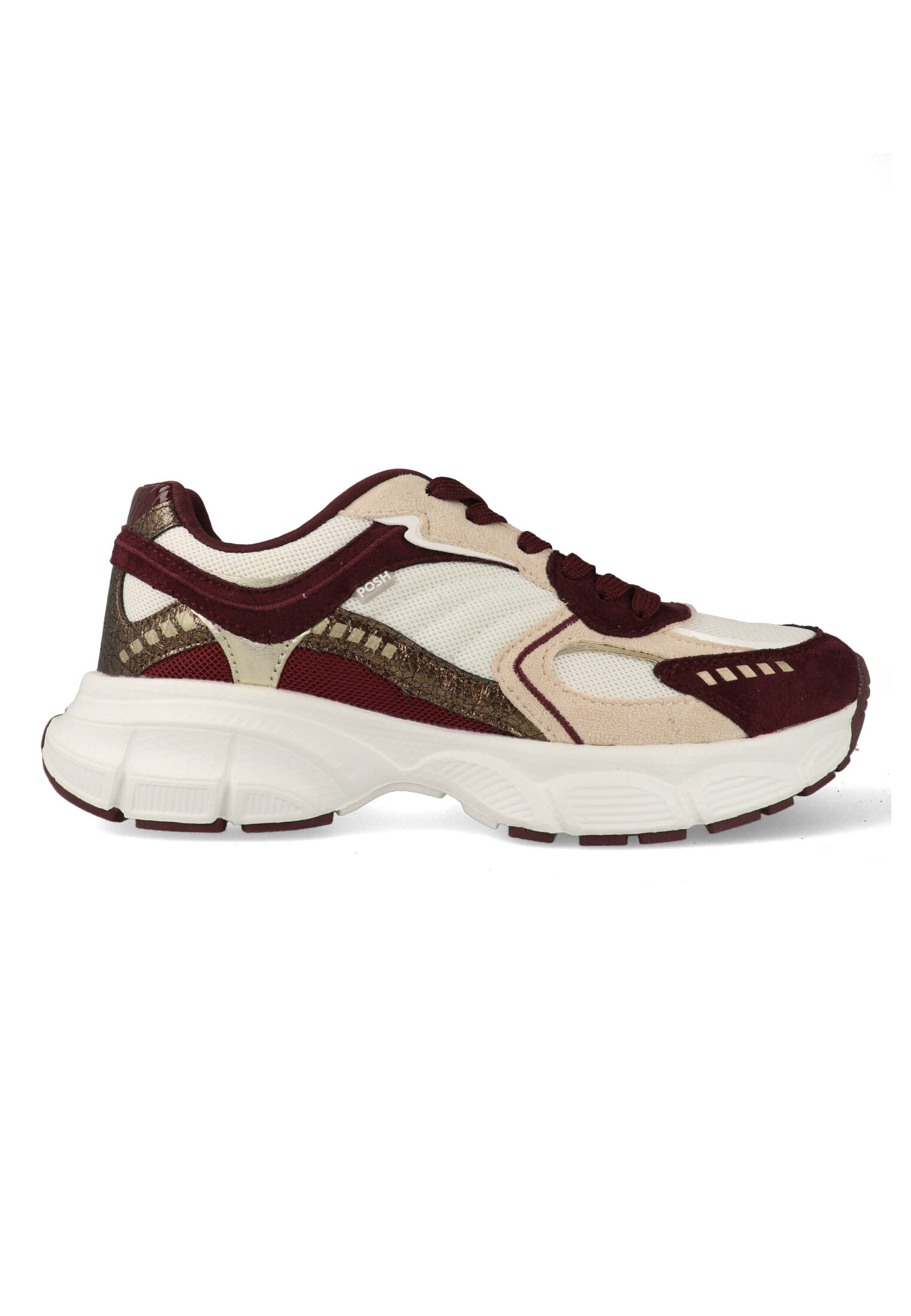 POSH by Poelman Sneakers Lise Wit / Beige / Rood 