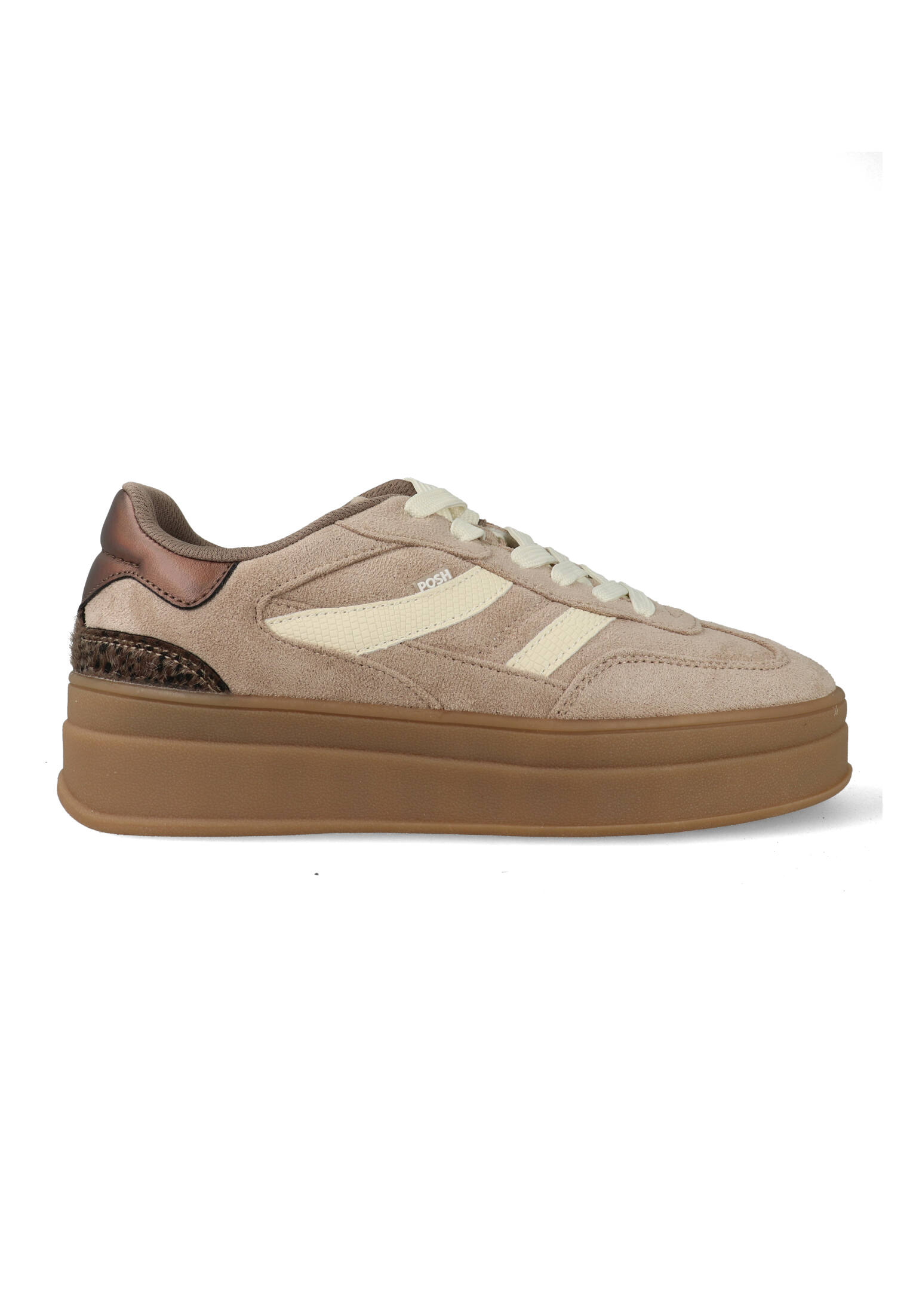 Posh by Poelman Sneakers Milly 22 Grijs / Beige / Bruin-42 maat 42