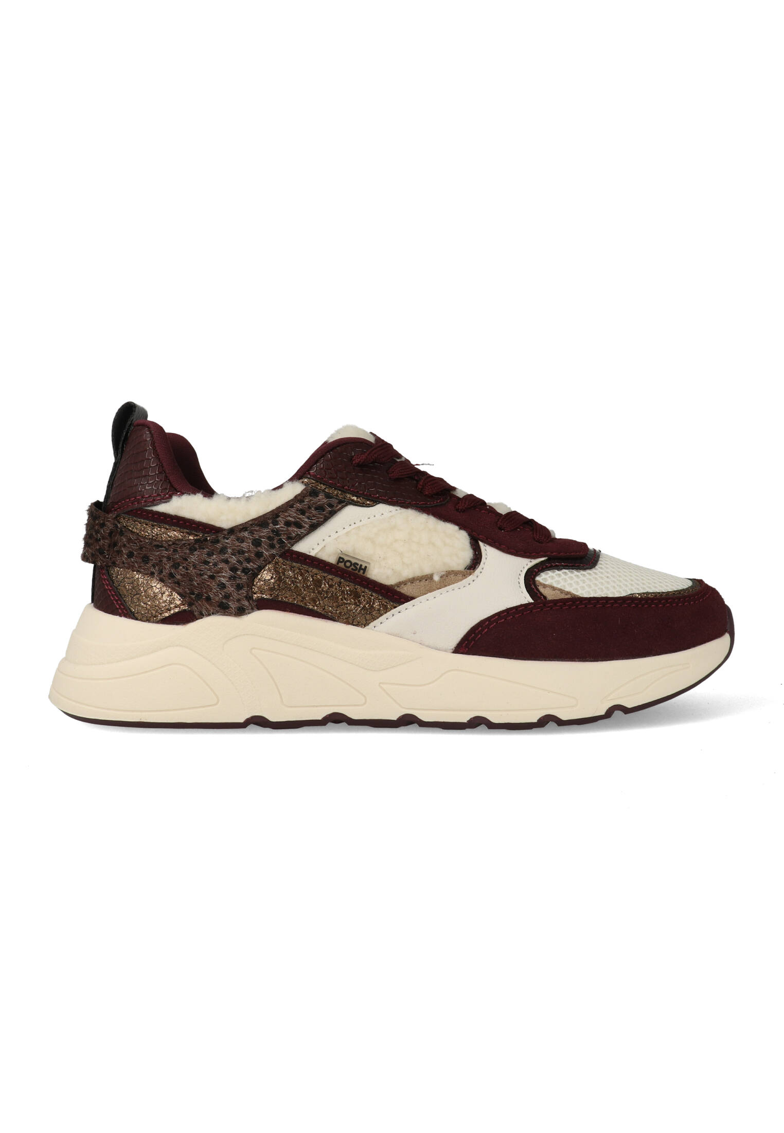 POSH by Poelman Sneakers Caro 523 Bruin / Bronze / Off White 