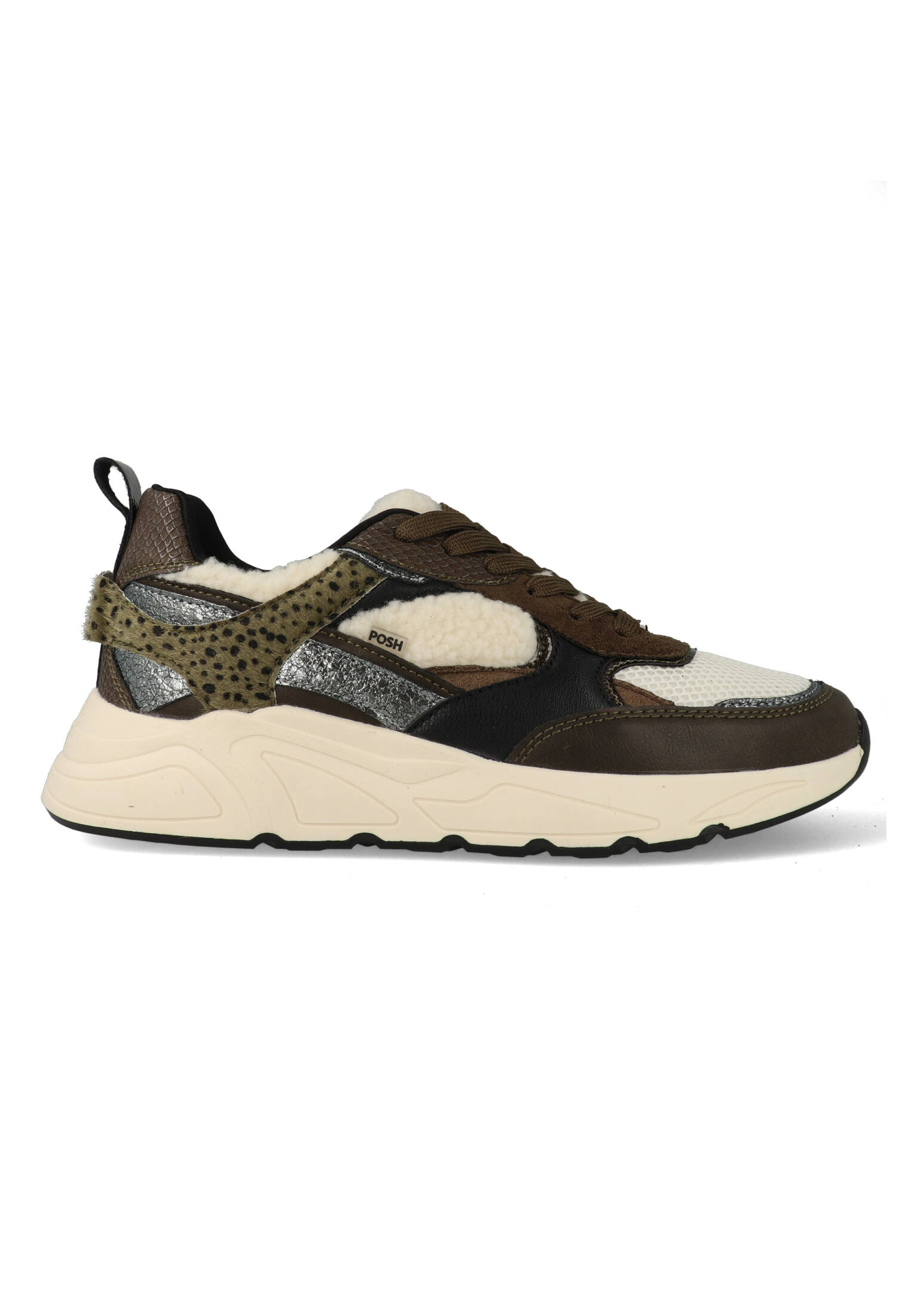 POSH by Poelman Sneakers Caro Grijs / Wit 
