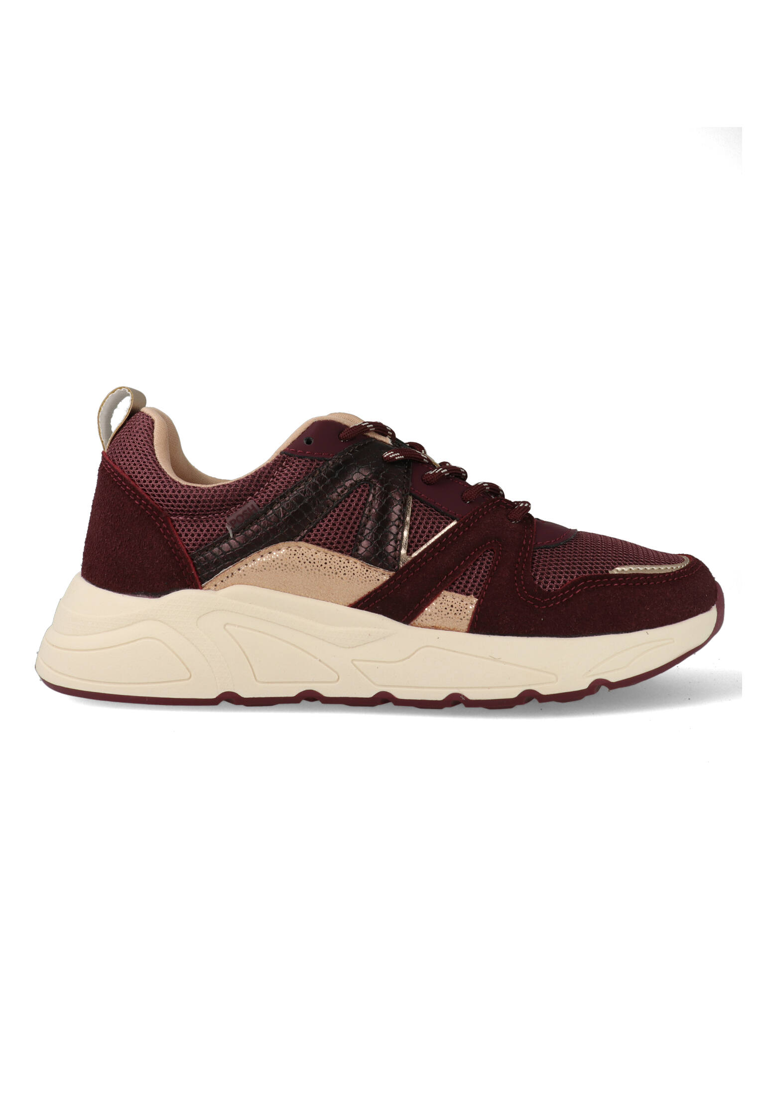 Posh by Poelman Sneakers Carocel 51 Bordeaux Rood / Roze / Goud-37 maat 37