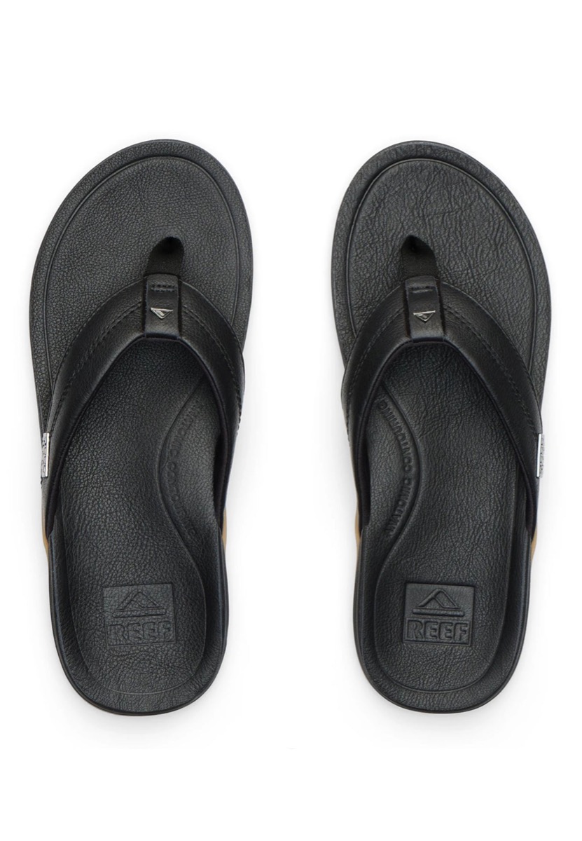 Reef Slippers Leather Offshore CJ9056 Zwart maat afbeelding 1