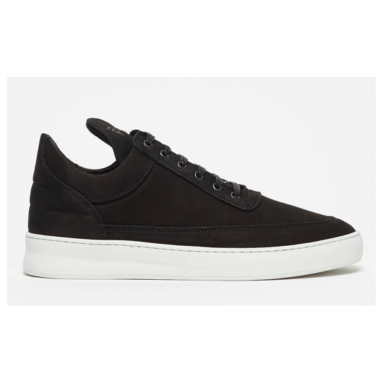 low top plain lane nubuck black
