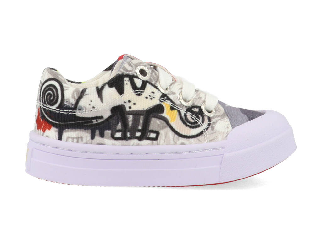 Go Banana&apos;s Sneakers GB22SWHITECHAM-L Wit / Grijs maat