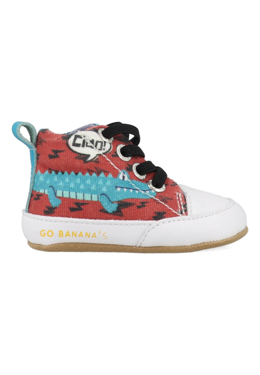 Go Banana's Pantoffels GB_ALLIGATOR-P Blauw / Rood maat Go Banana's Pantoffels GB_ALLIGATOR-P Blauw / Rood maat