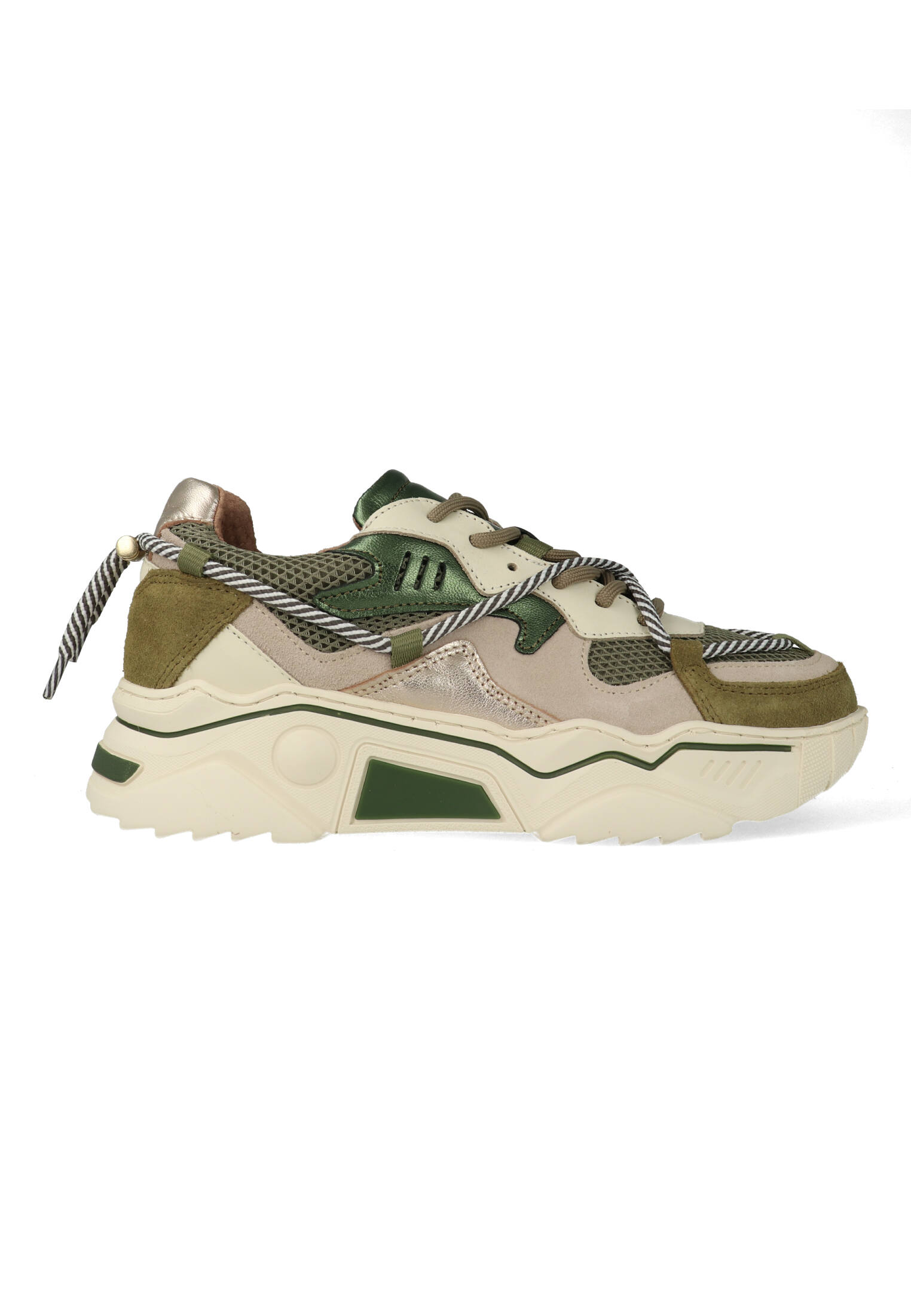 DWRS Sneakers Jupiter Olijfgroen / Off White 