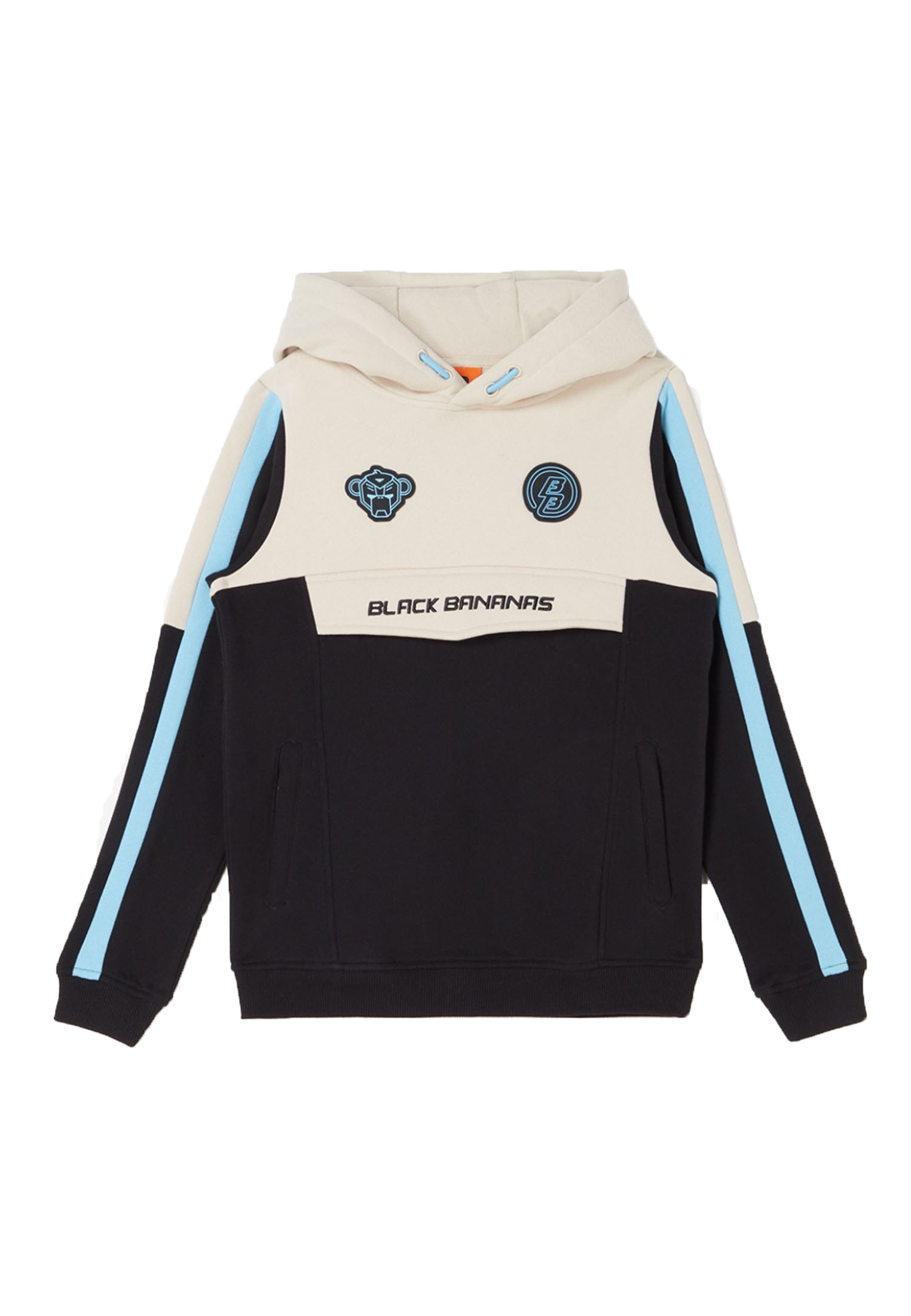 Black Bananas JR Contrast Hoody JRFW22.2.20 Zwart-140 maat 140 Black Bananas JR Contrast Hoody JRFW22.2.20 Zwart-140 maat 140