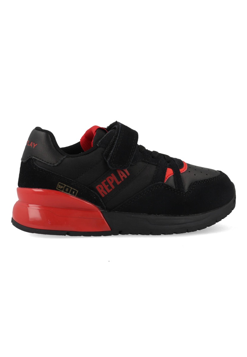 Replay Shoot JR JS290022L-0178 Zwart / Rood maat Replay Shoot JR JS290022L-0178 Zwart / Rood maat