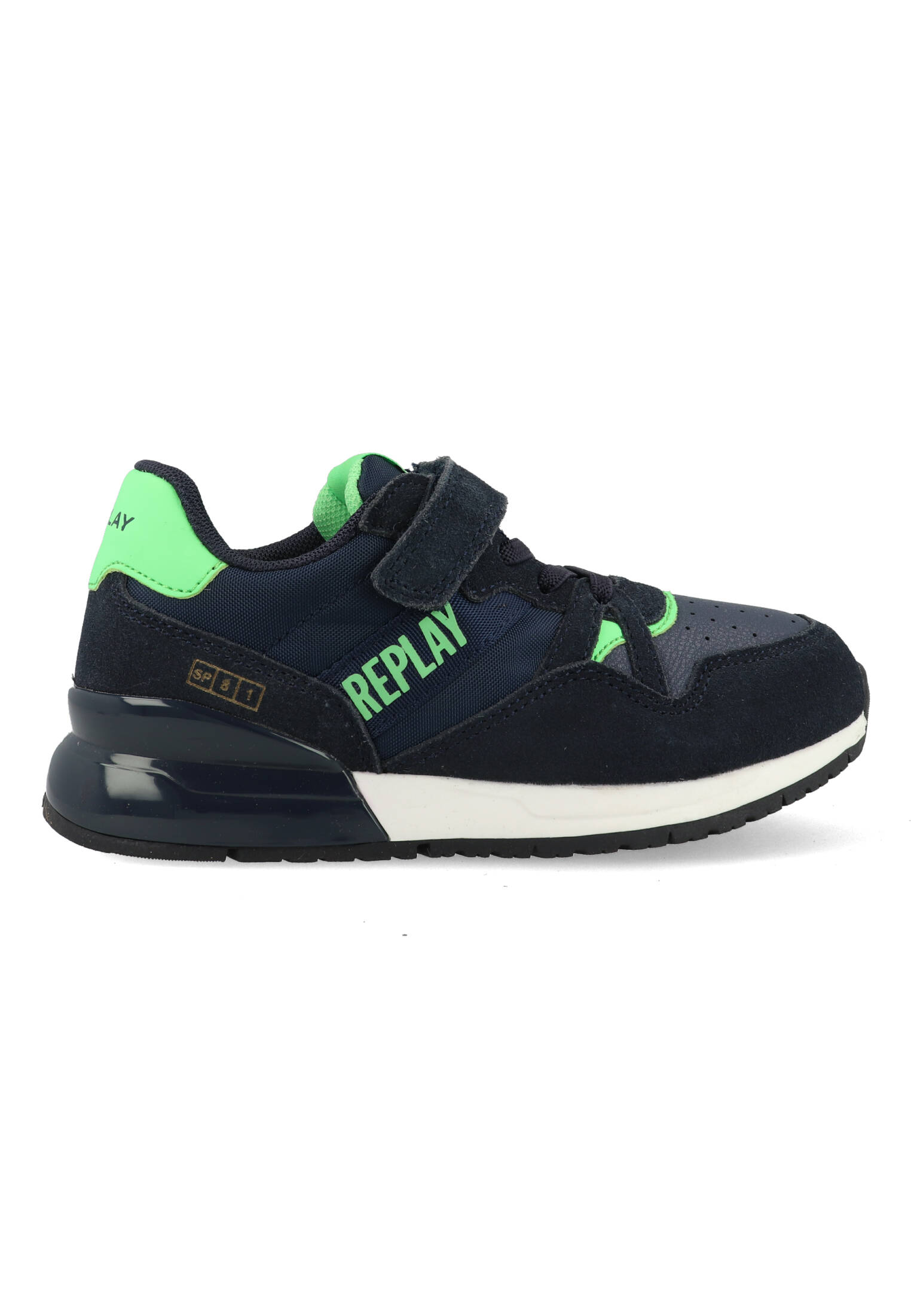 Replay Shoot JR JS290022L-3110 Blauw / Groen-37 maat 37 Replay Shoot JR JS290022L-3110 Blauw / Groen-37 maat 37