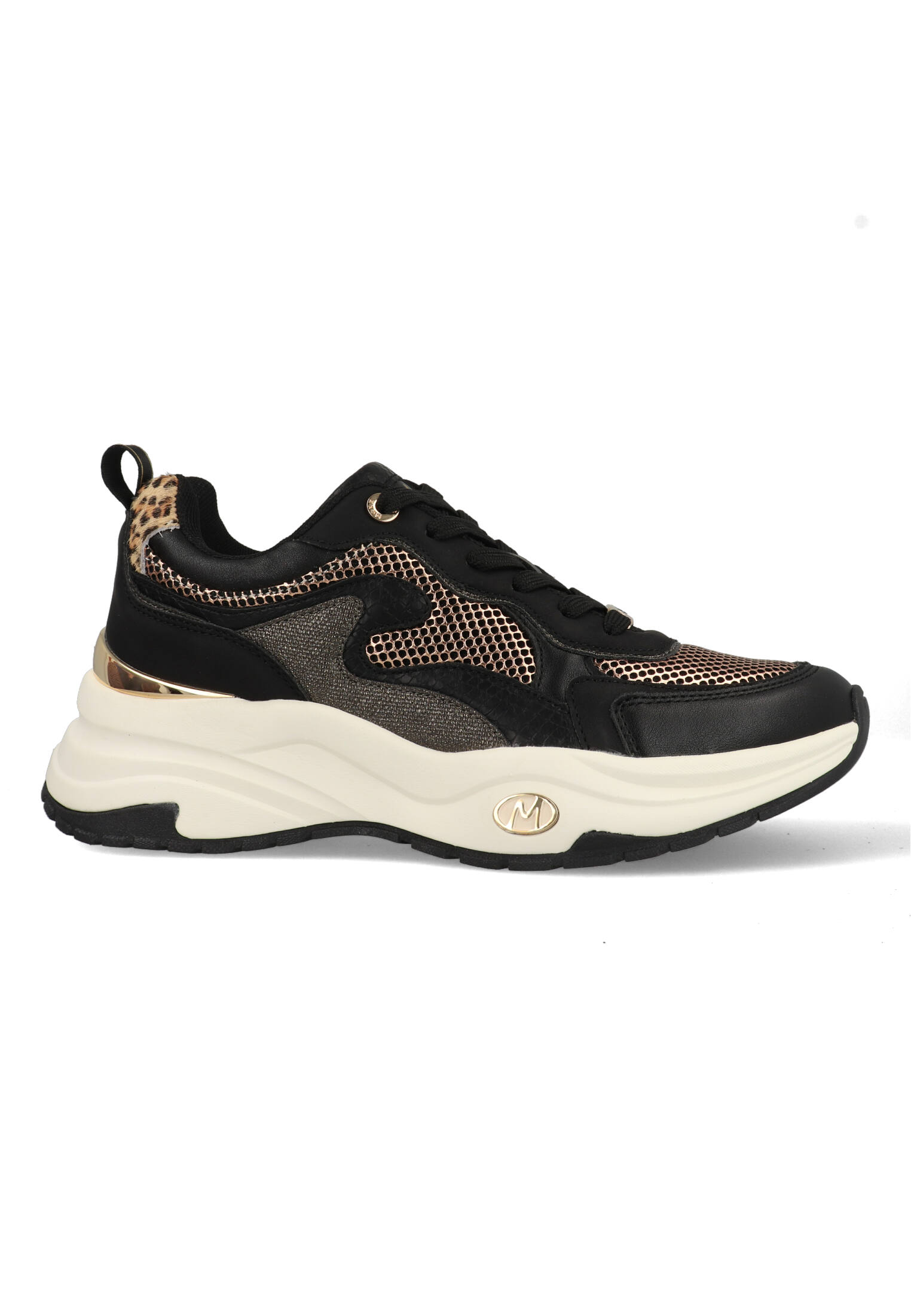 Mexx Sneakers Palma Ora MI001002653W-1111 Zwart / Goud-40 maat 40 afbeelding