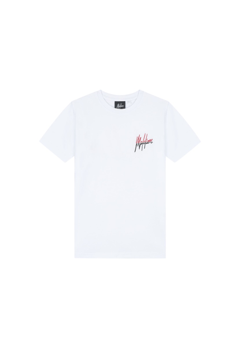 Malelions Junior Split T-Shirt Wit / Rood maat afbeelding 1