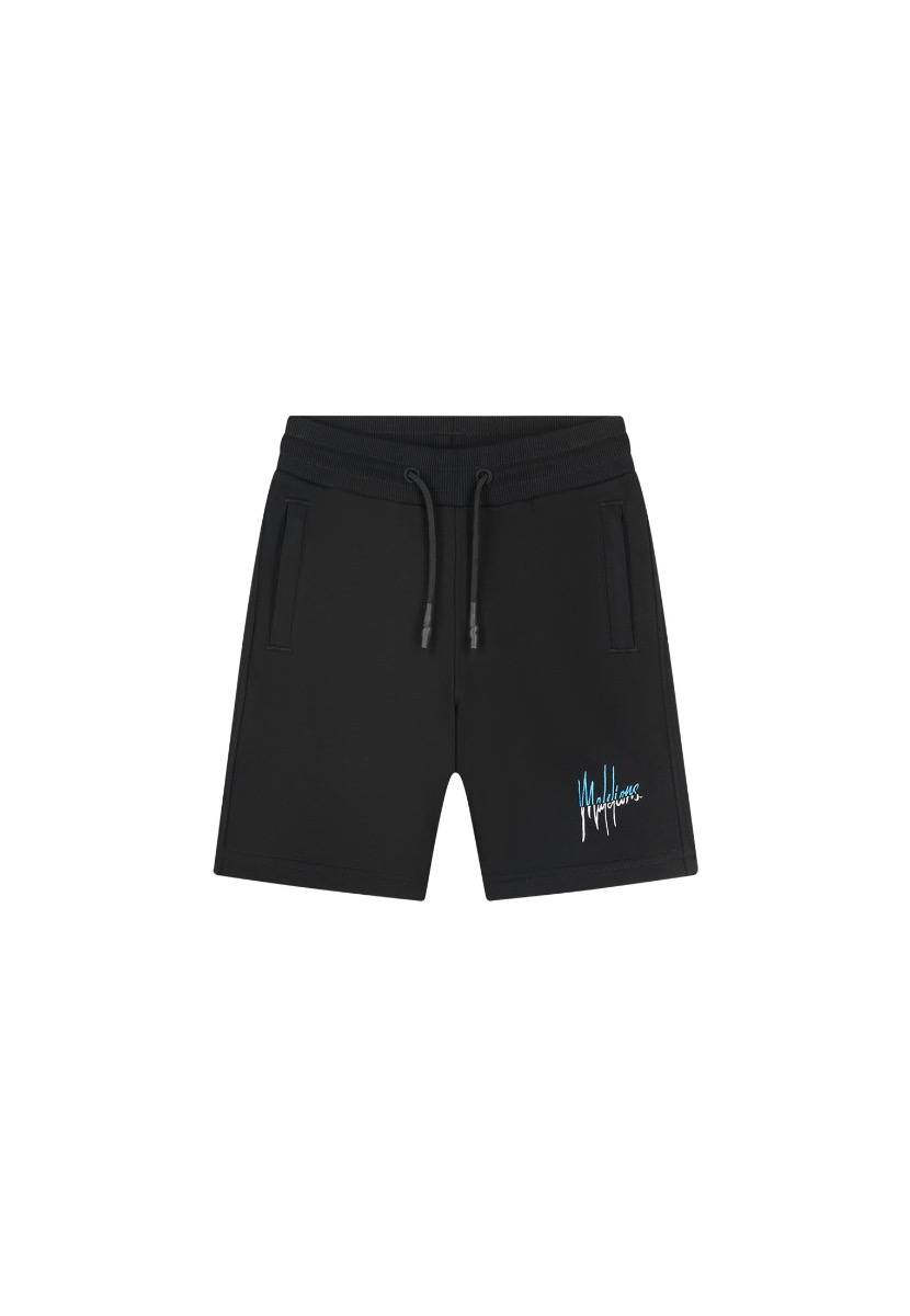 Malelions Junior Split Shorts Zwart / Blauw-116 maat 116