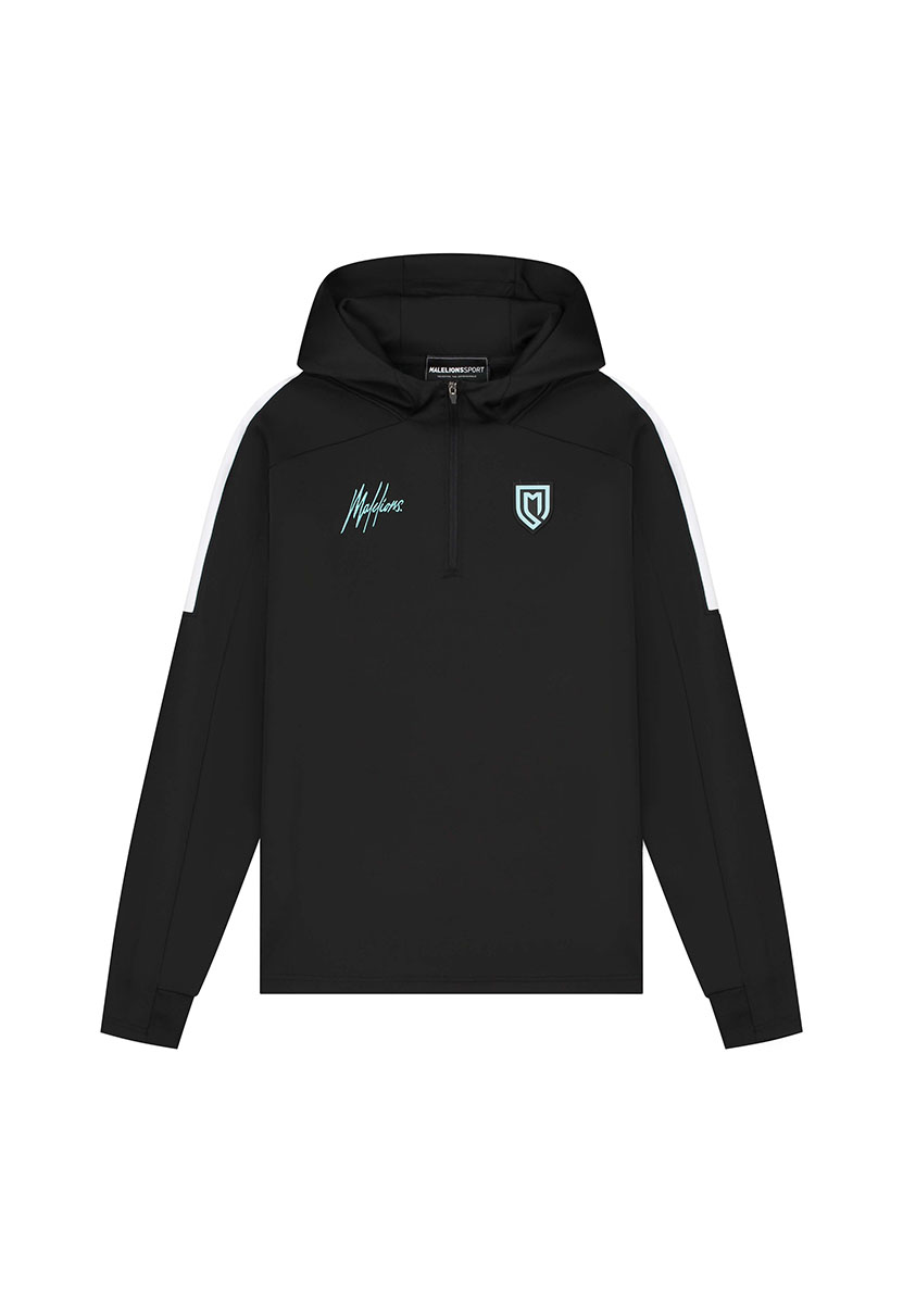 Malelions Sport Fielder Hoodie MS1-AW23-07-924 Zwart maat afbeelding