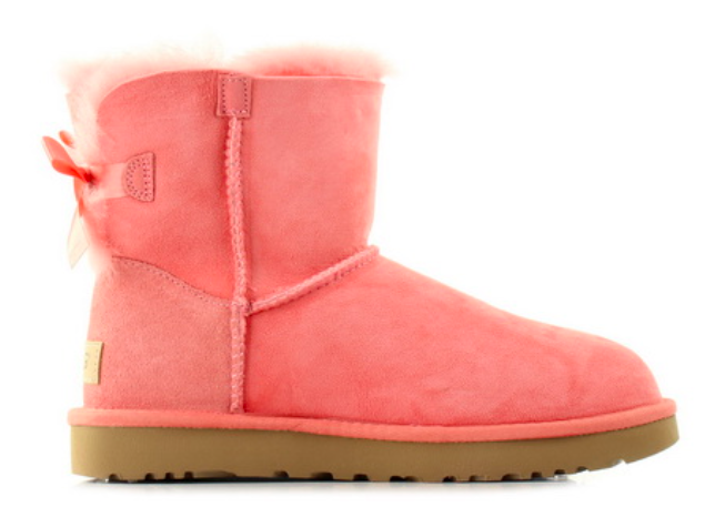 Ugg Mini Bailey Bow II Classic 1016501/LNT Zalmroze maat Top Merken Winkel