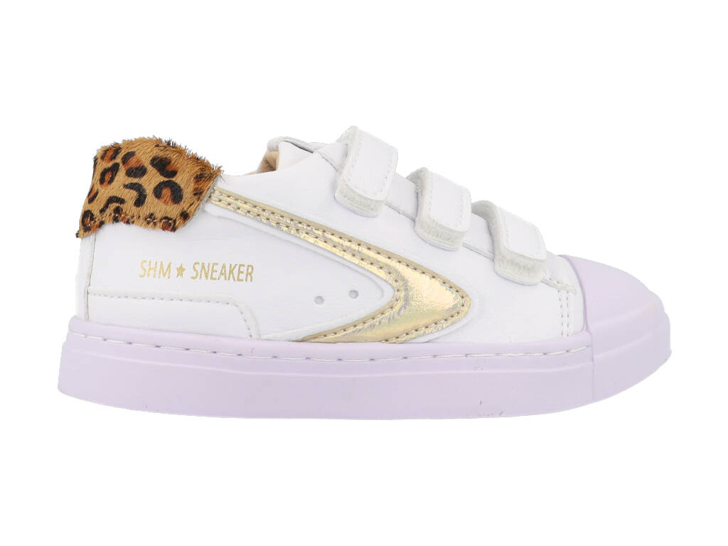 Shoesme Sneakers SH22S016-A Wit - Goud-30 maat 30