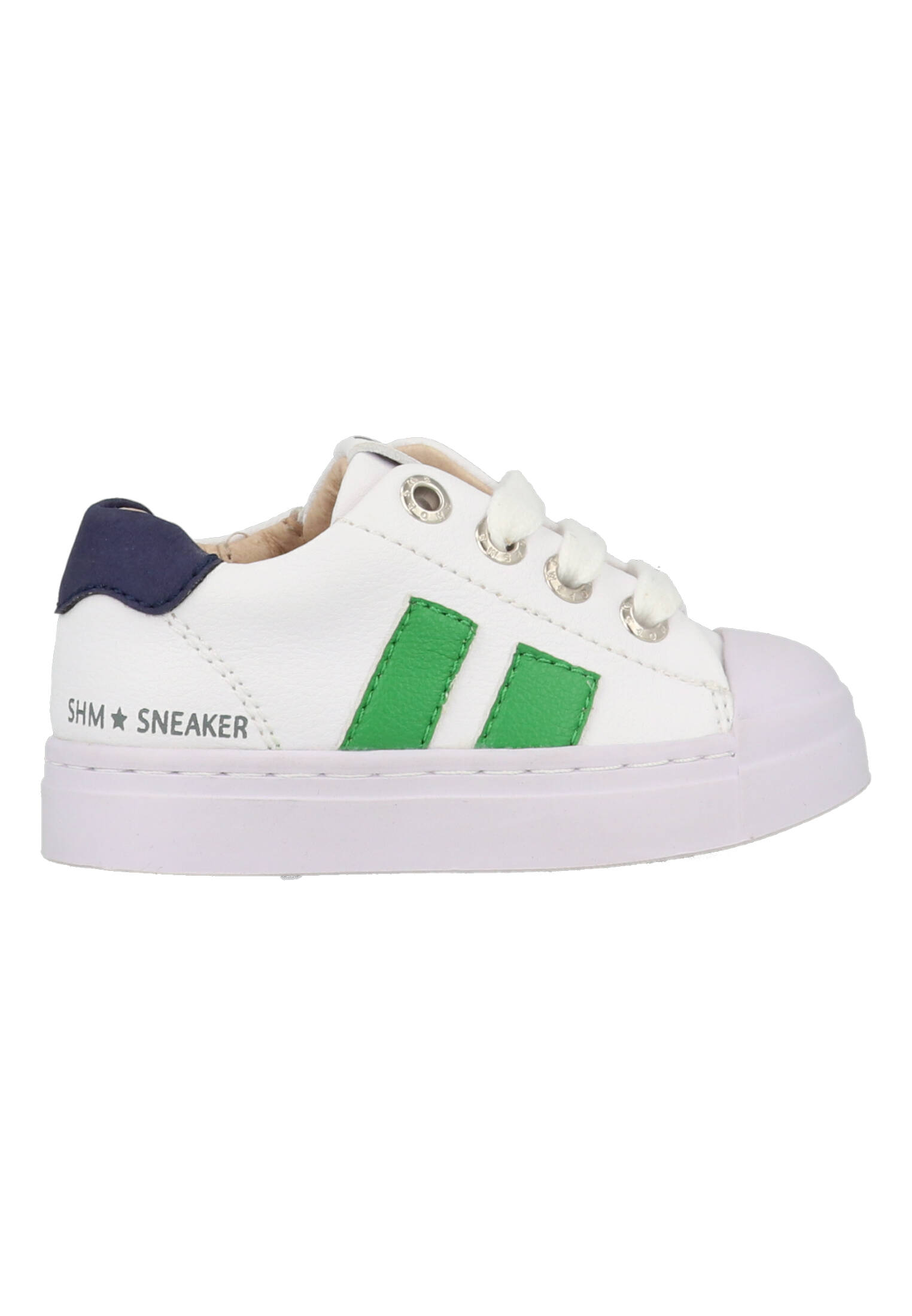 Sneakers | Jongens | white green | Leer | Shoesme | Maat 22