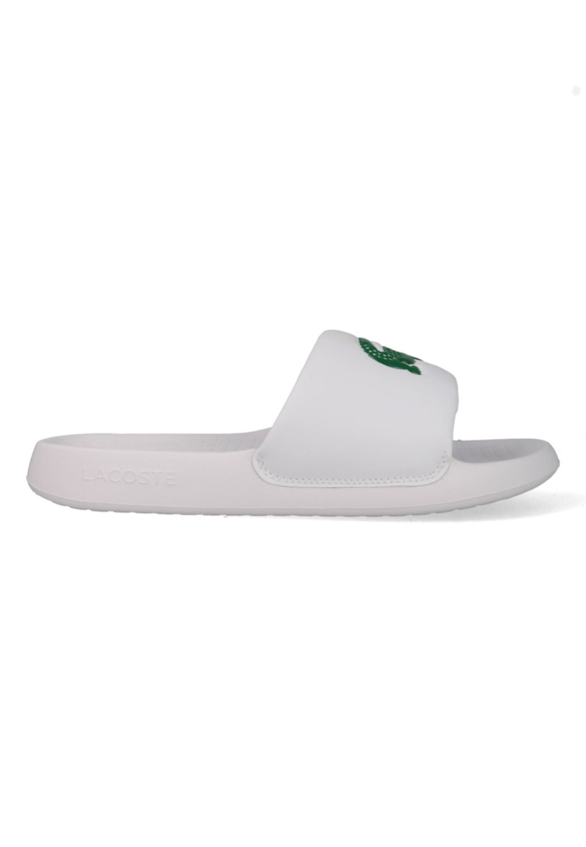 Lacoste Slippers Serve Slide 1.0 749CMA002108261-WHT/GRN Wit / Groen maat