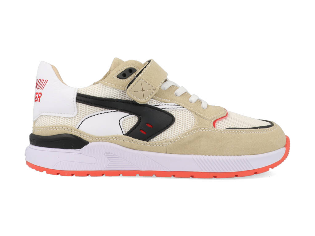 Shoesme Sneakers ST22S006-A Beige / Rood-32 maat 32