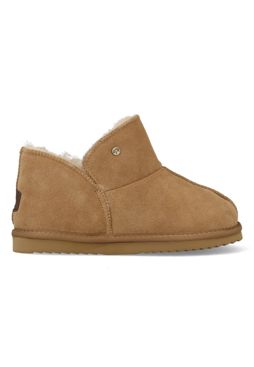Warmbat Willow Women Suede Dames Sloffen - Cognac/Bruin - Maat 43