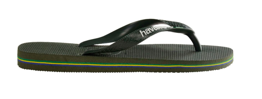 Havaianas Brasil Logo 41108504896M19 Olijf Groen 3940 Maat havaianas kopen in de aanbieding